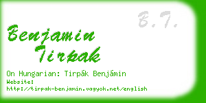 benjamin tirpak business card